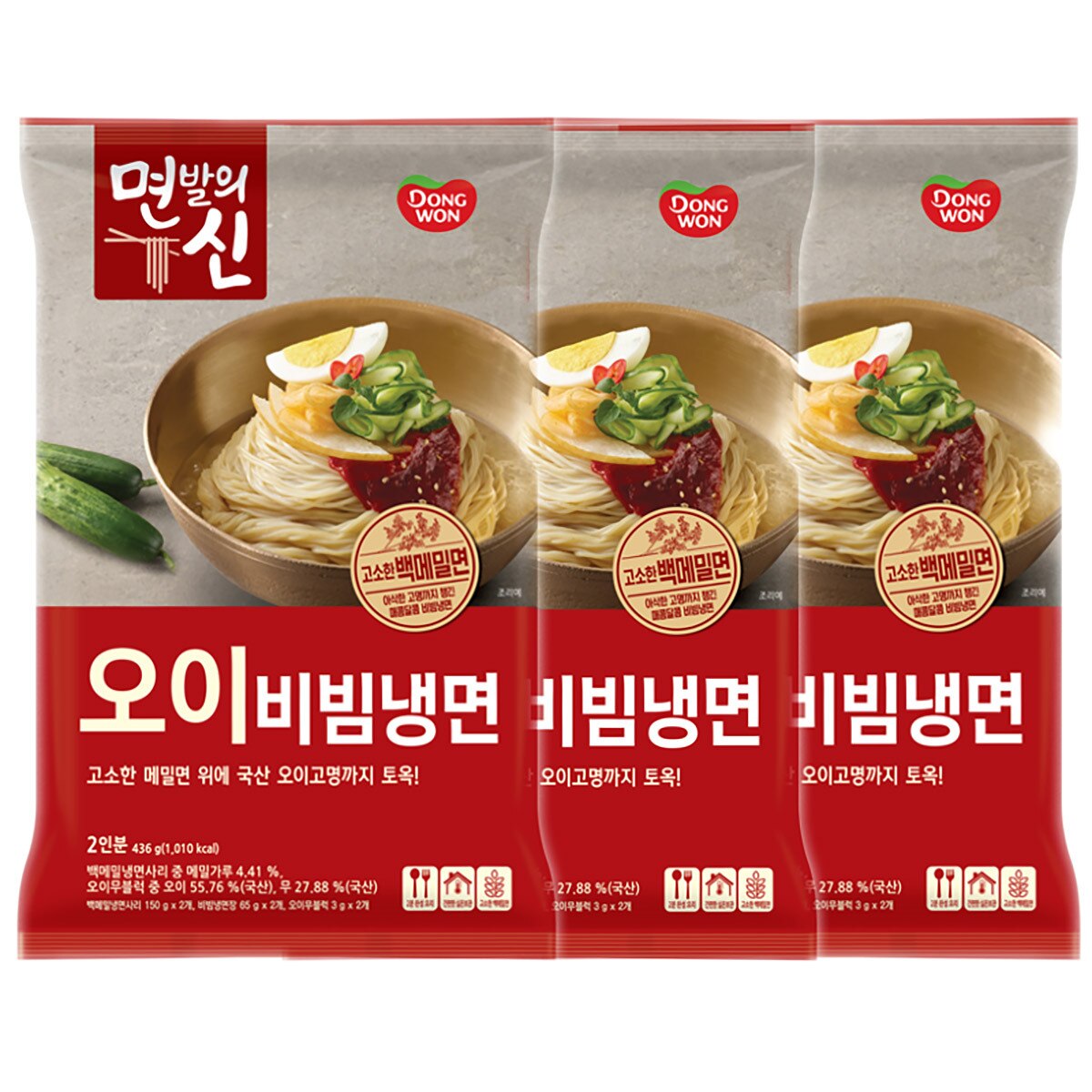 동원 면발의신 오이비빔냉면 436g x 3