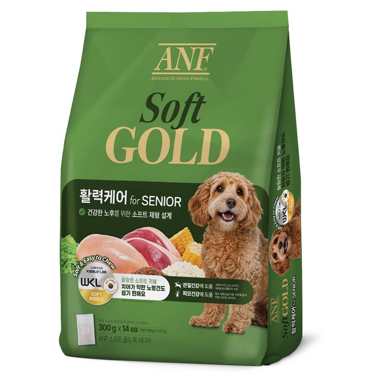 ANF 소프트 골드 시니어 애견사료 300g x 14 ANF 소프트 골드 시니어 애견사료 300g x 14