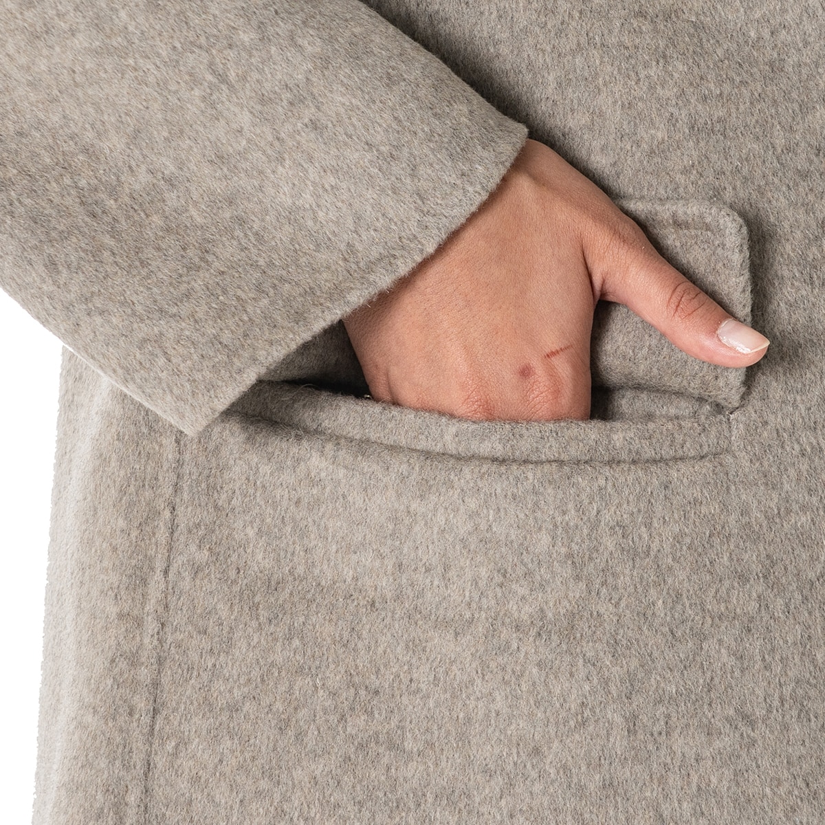 비지트 인 뉴욕 여성 캐시미어혼방 구스안감 코트 - 오트밀, M 비지트 인 뉴욕 여성 캐시미어혼방 구스안감 코트 - 오트밀, M