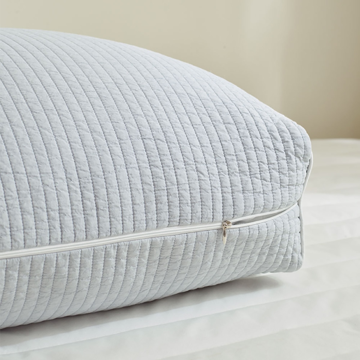 루마인 홈 피그먼트 순면 반달 쿠션 - 그레이