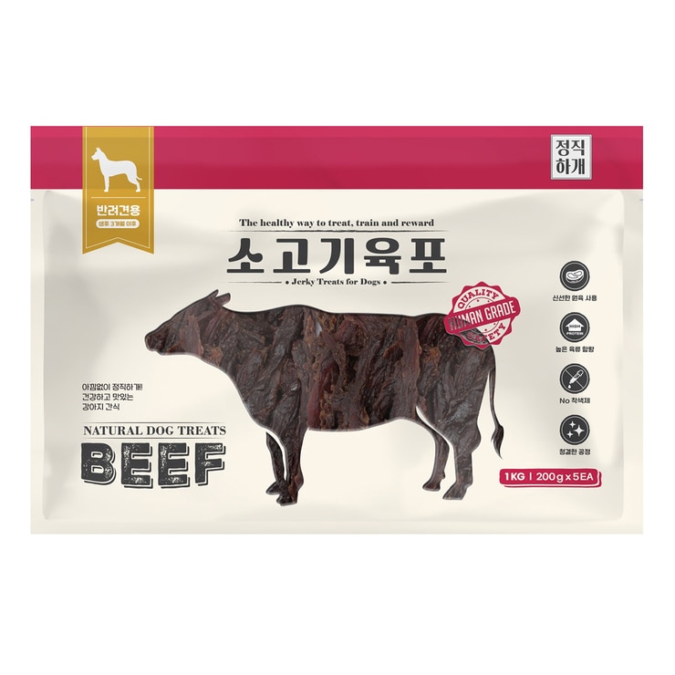 정직하개 애견용 소고기 육포 1kg 정직하개 애견용 소고기 육포 1kg