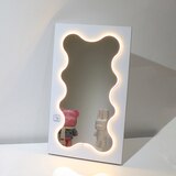 끌리마 웨이브 LED 조명 거울 - 화이트
