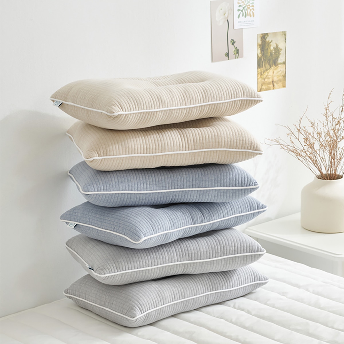 루마인 홈 순면 낮잠 경추 베개 2P 루마인 홈 순면 낮잠 경추 베개 2P