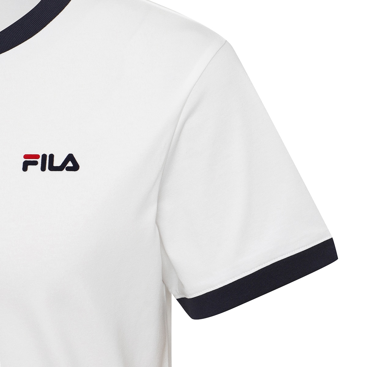 휠라 여성 링거 티셔츠 - 화이트, M