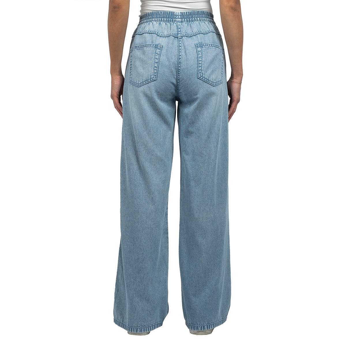 잭스 걸프렌드 여성 밴딩 데님 팬츠