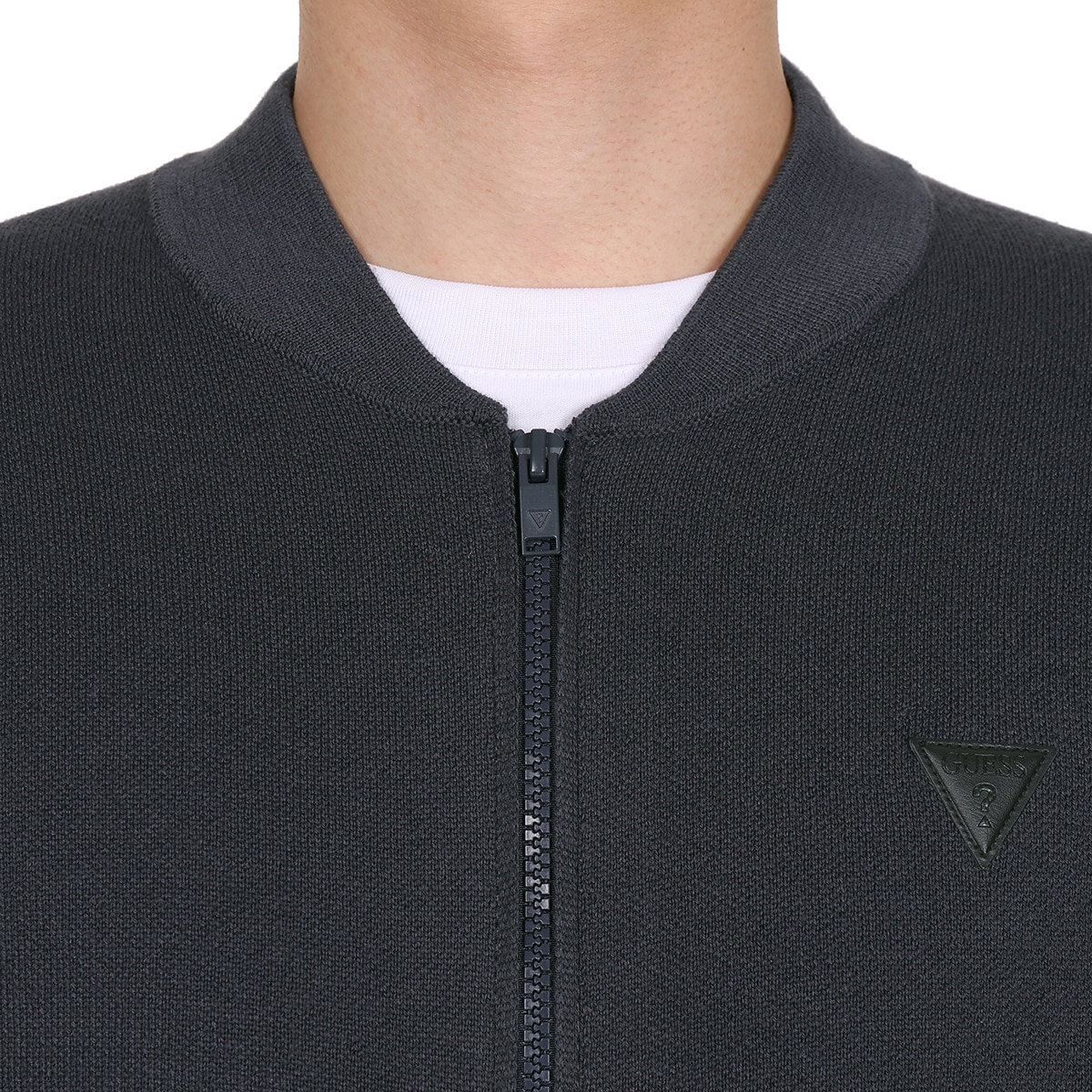 게스 남성 니트 집업 - 차콜그레이, L 게스 남성 니트 집업 - 차콜그레이, L
