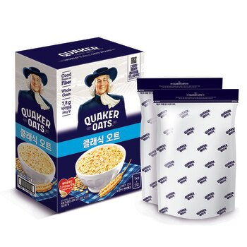 퀘이커 클래식 오트 1kg x 2 퀘이커 클래식 오트 1kg x 2