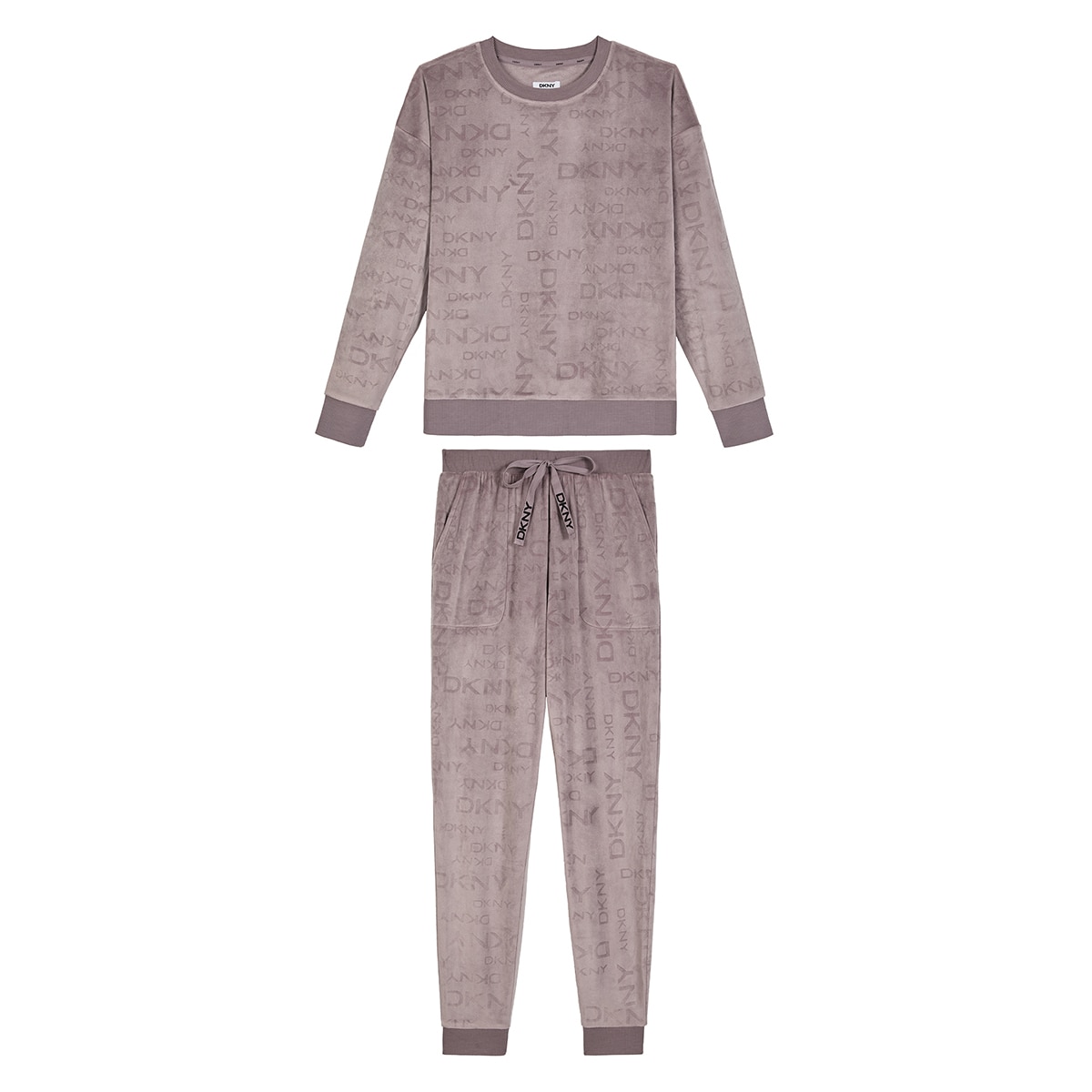 DKNY 여성 플러시 라운지 상하의 세트 - 토프 DKNY 여성 플러시 라운지 상하의 세트 - 토프