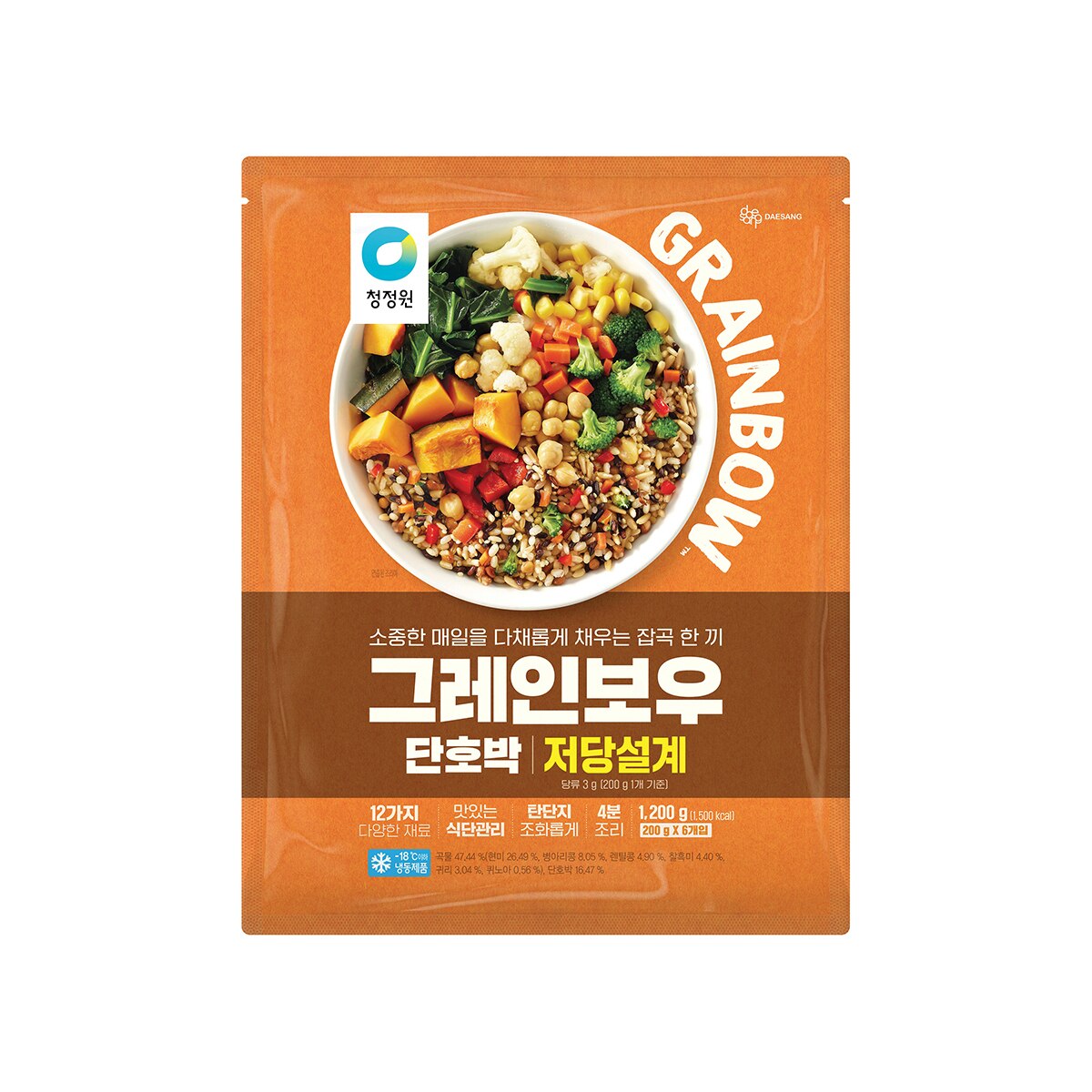 청정원 그레인보우 골라담기 - 단호박 (200g x 6) X 2