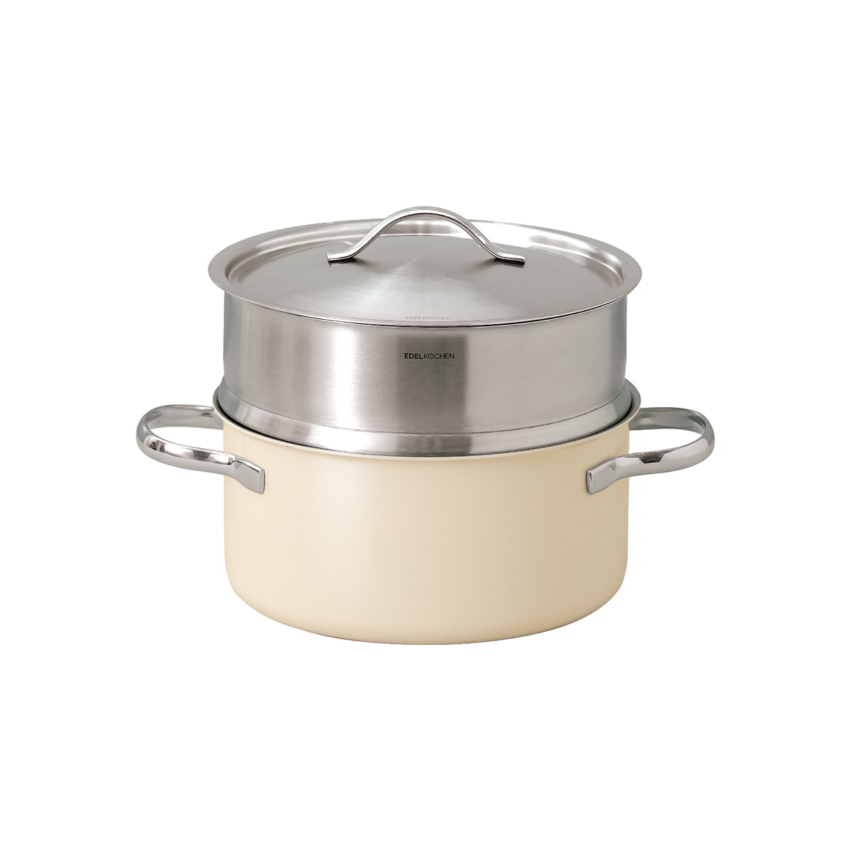 에델코첸 통 3중 냄비 20cm (찜기 포함) - 아이보리