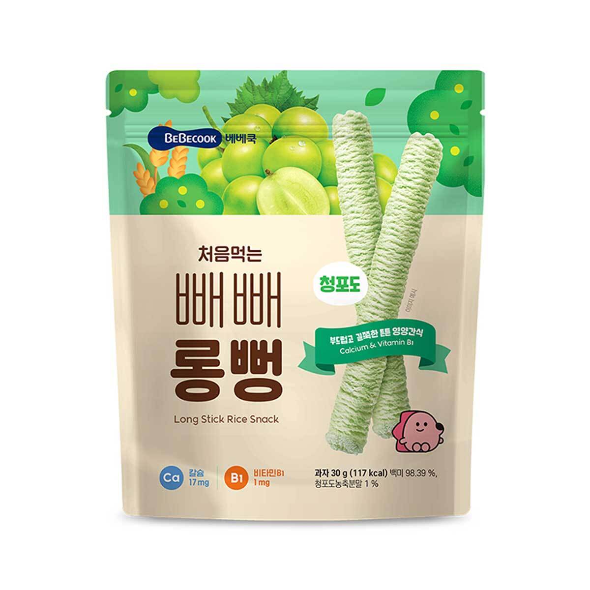 베베쿡 처음먹는 빼빼롱뻥 30g x 10 - 청포도