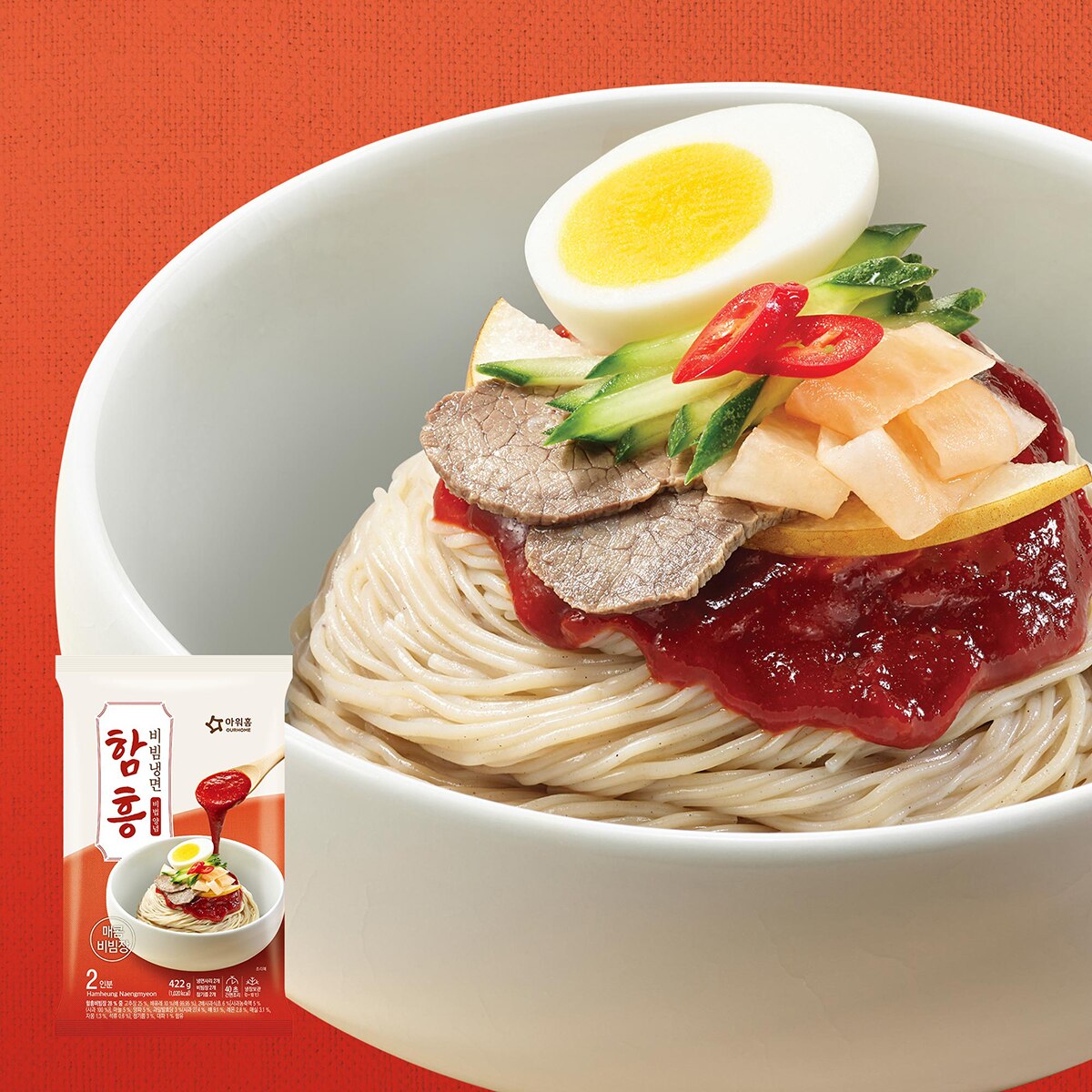 아워홈 함흥비빔냉면 422g x 4