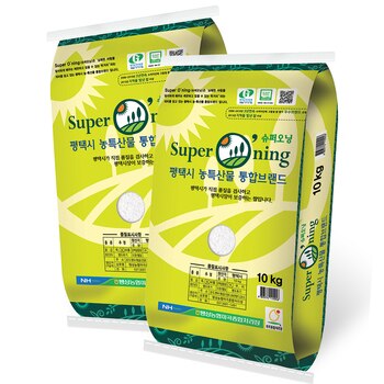 슈퍼오닝 평택 추청쌀 10kg x 2 슈퍼오닝 평택 추청쌀 10kg x 2