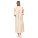 솔레지아 여성 슬리브리스 롱 원피스 - 베이지, M