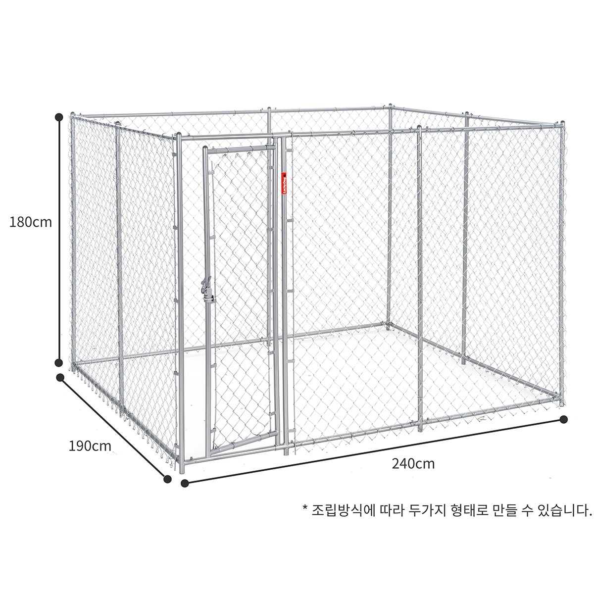 타카쇼 럭키독 야외용 스틸체인 사각 펜스, 대형