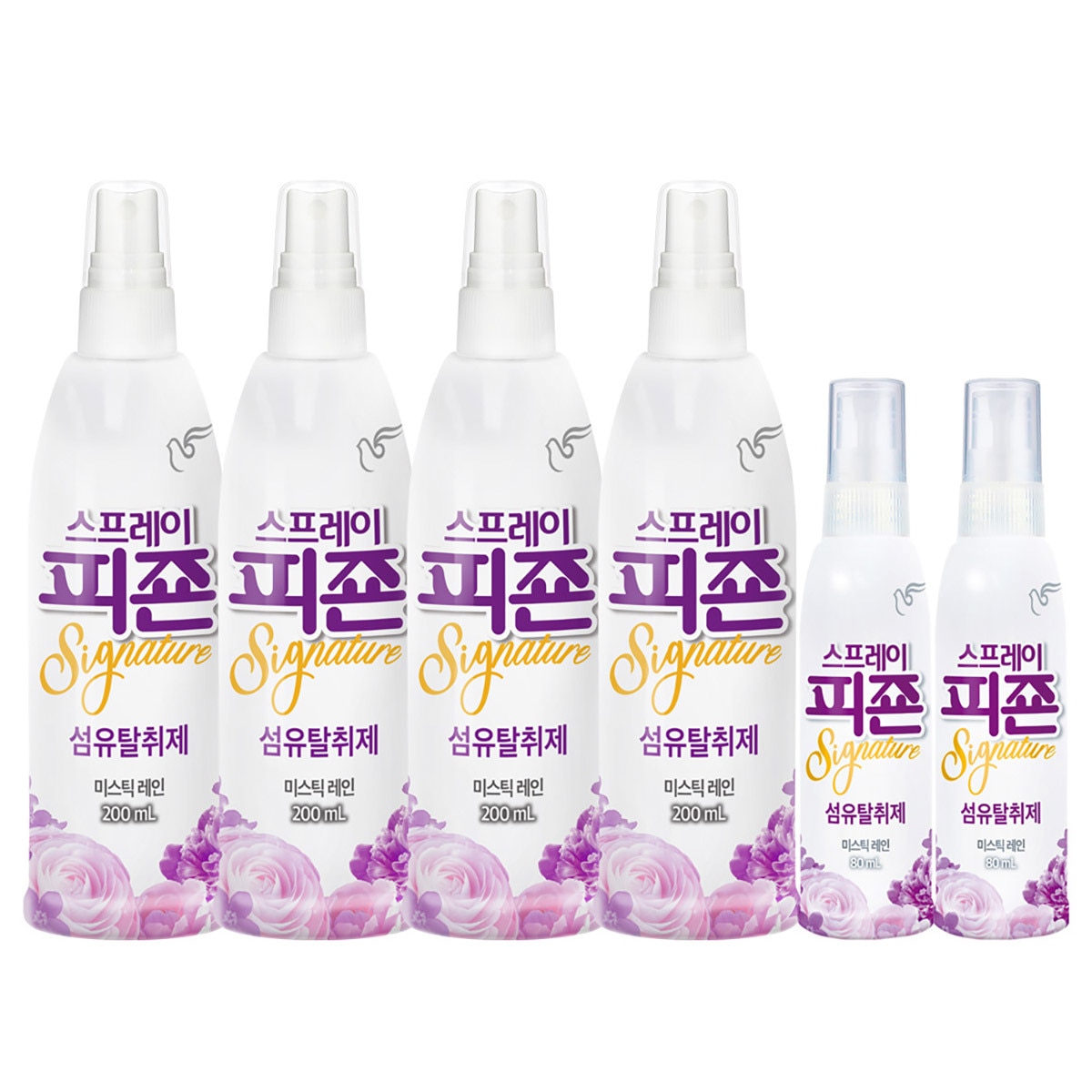 피죤 리치퍼퓸 섬유탈취제 80ml x 2 + 200ml x 4