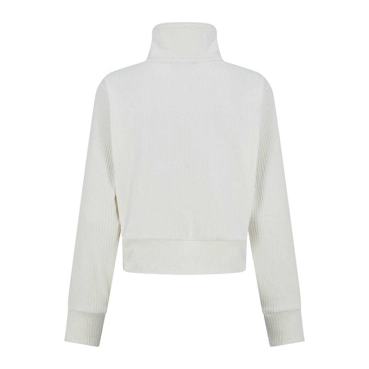 게스 여성 벨루어 코듀로이 집업 - 아이보리, L