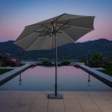 선빌라 LED 정원용 우산, 지름 2.9m - 그레이