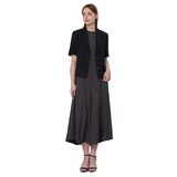 SOUP 여성 반소매 투버튼 재킷 - 블랙, S