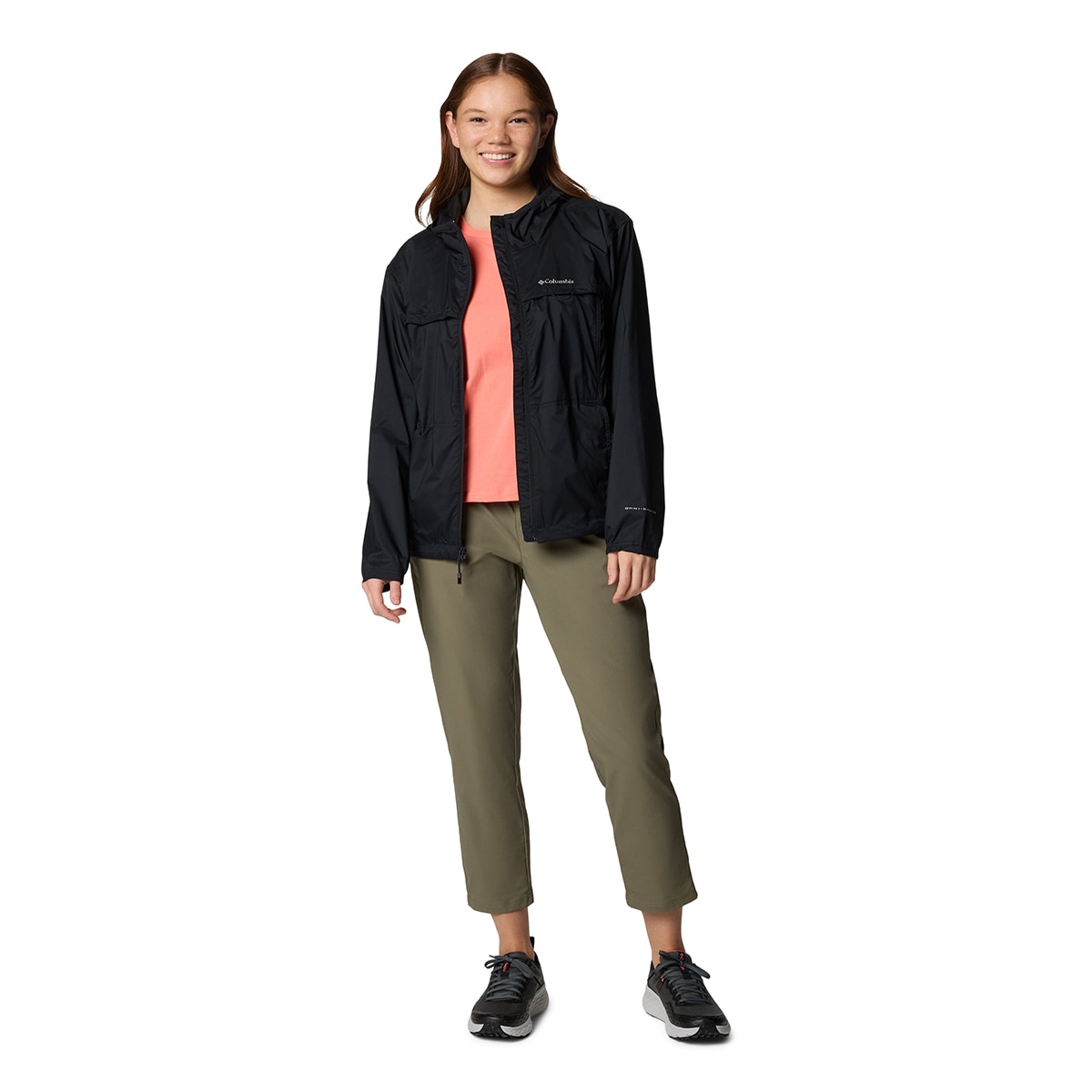 컬럼비아 여성 크레스티드 캐니언 바람막이 - 블랙