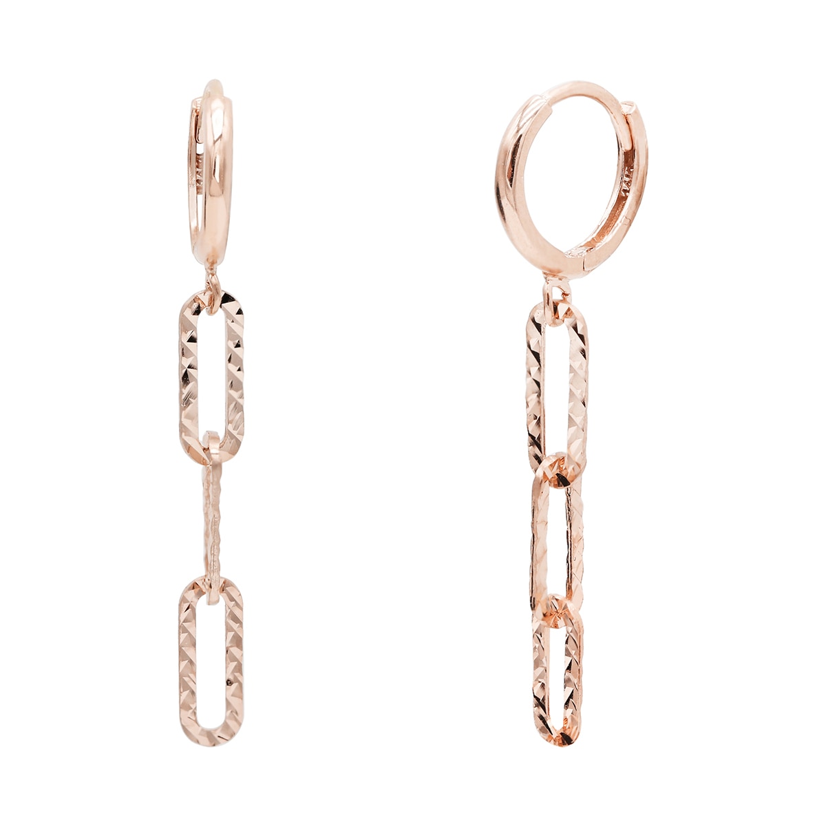 클라베드제이 14K 골드 귀걸이 헤이즐 - 로즈 골드