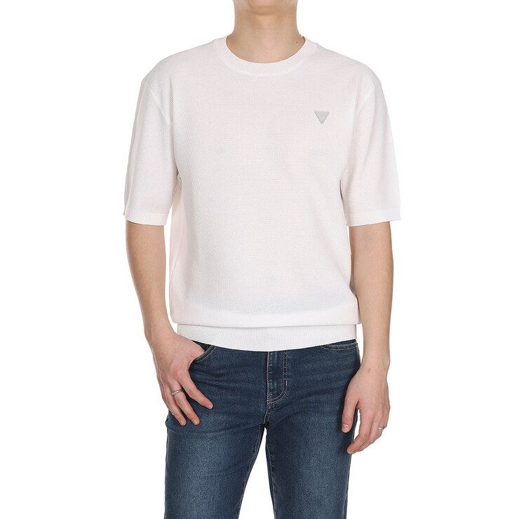 게스 남성 반소매 니트 크루넥