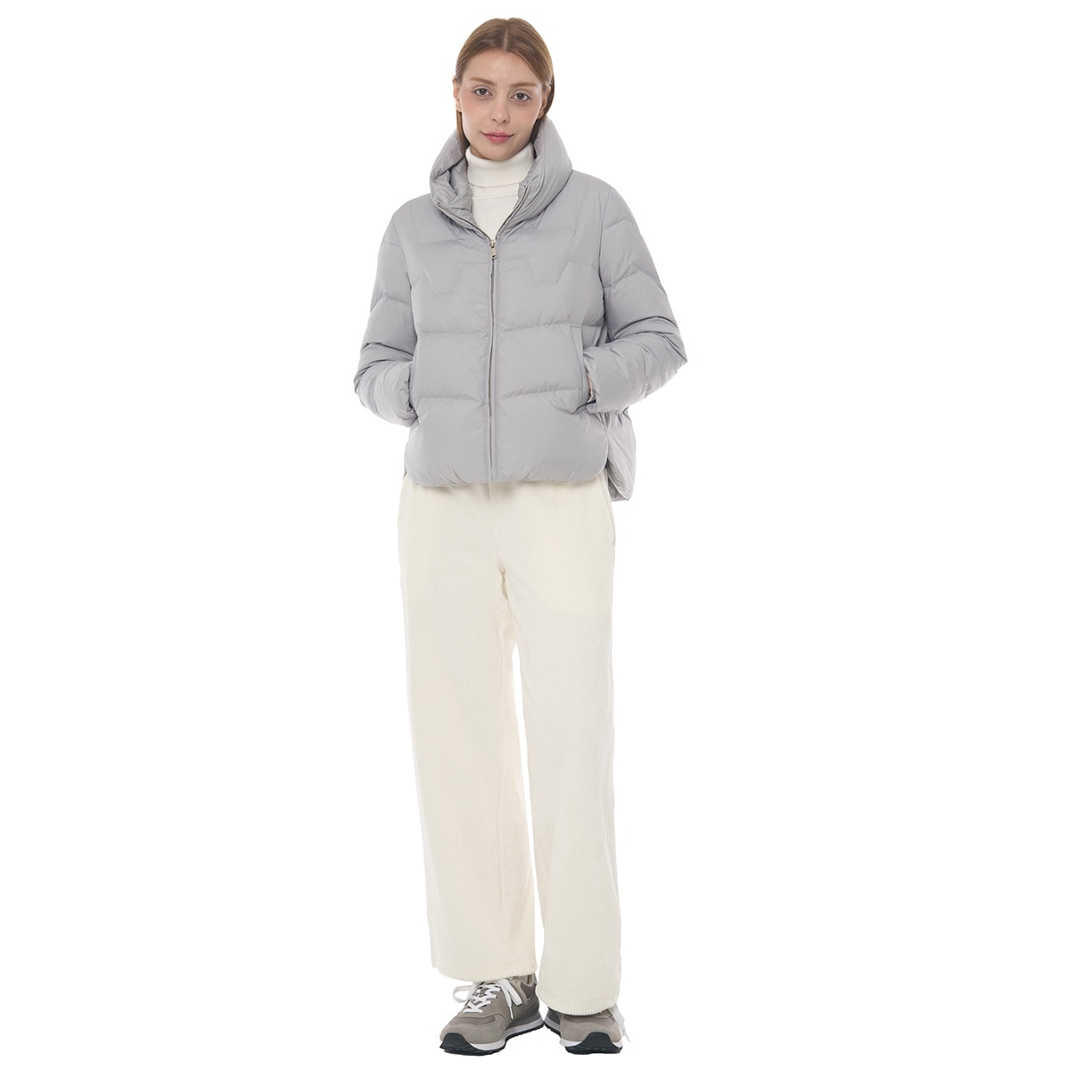 비지트 인 뉴욕 여성 숏 구스다운 재킷 - 그레이 비지트 인 뉴욕 여성 숏 구스다운 재킷 - 그레이