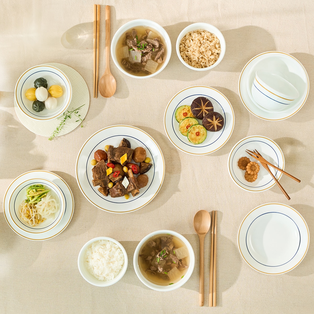 코렐 더블링 라떼 면기 세트 4P