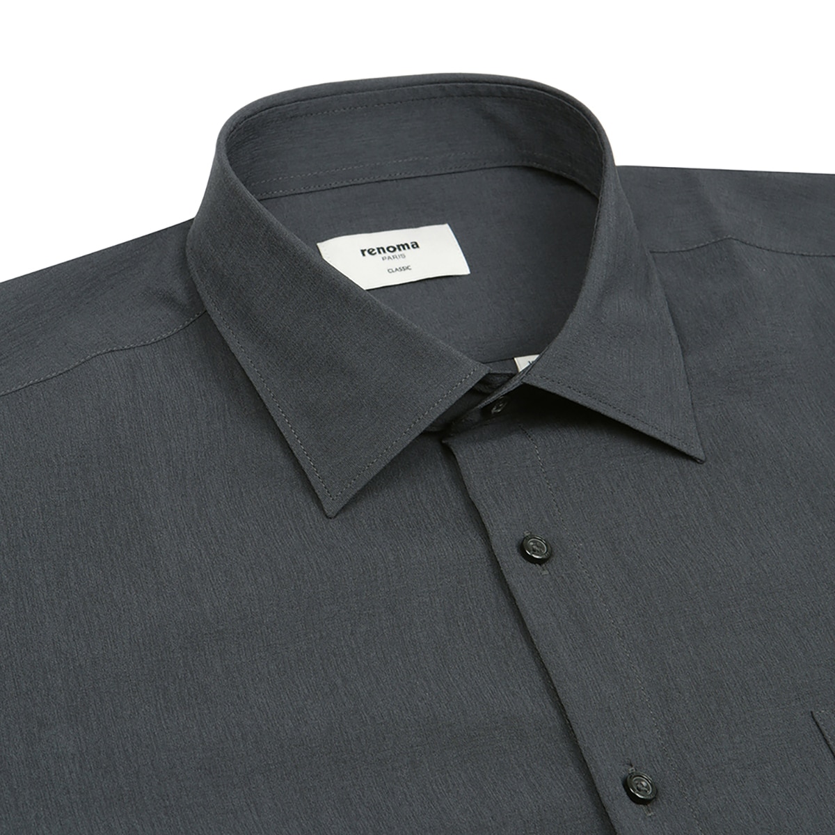 레노마 남성 긴소매 캐주얼 셔츠 - 그레이