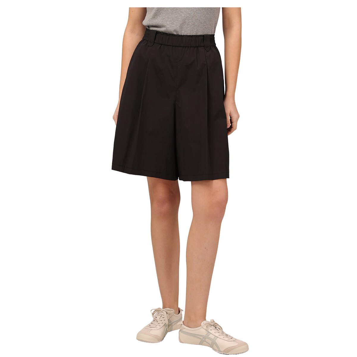 레니본 여성 플레어 반바지 - 블랙, S