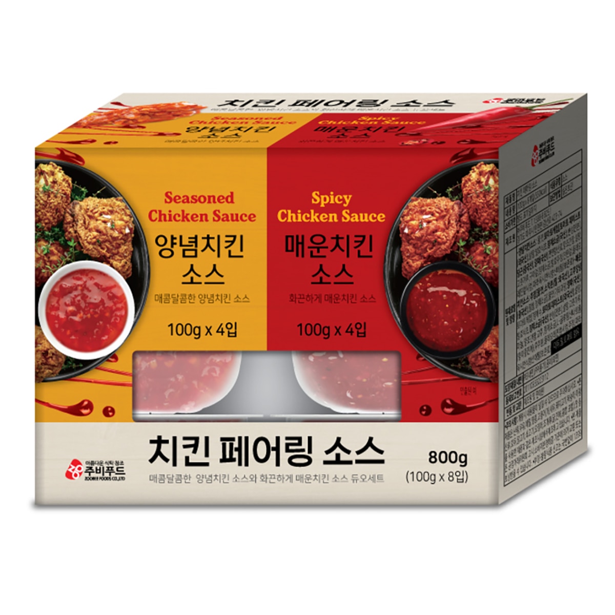 주비푸드 치킨 디핑 소스 100g x 8 / 최소구매 2