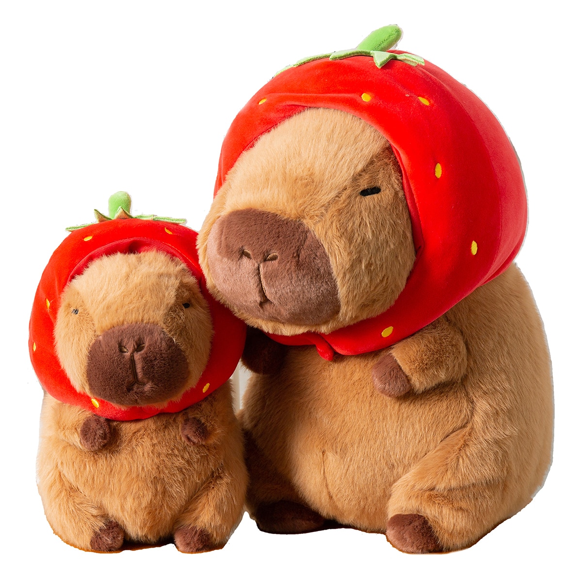 카피바라 딸기모자 인형 2개 세트