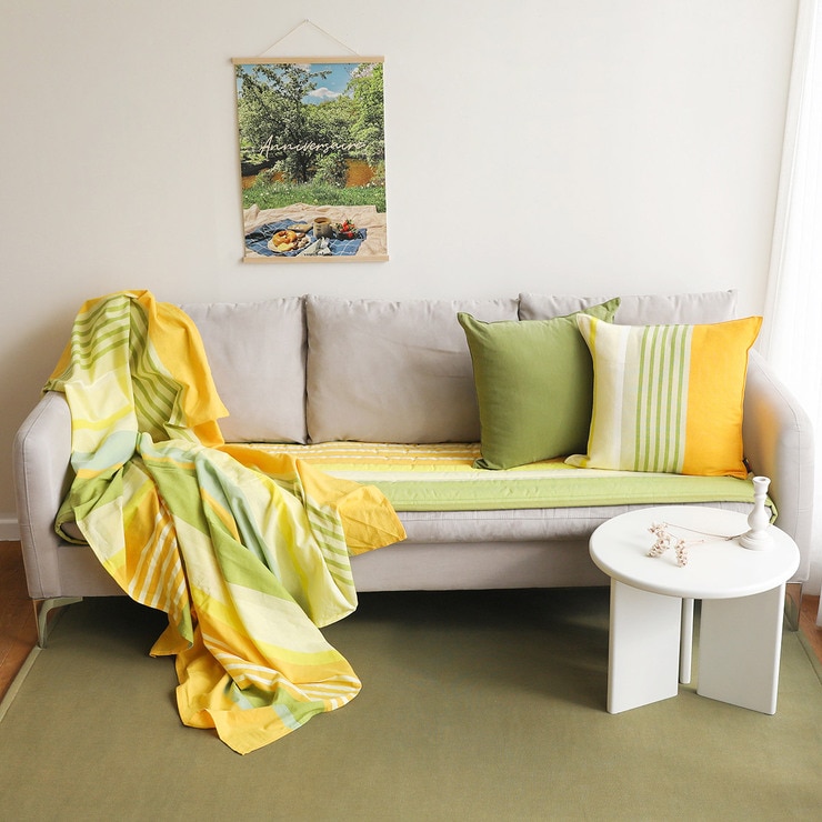 오리고 20수 누빔 면 소파패드 65x205cm