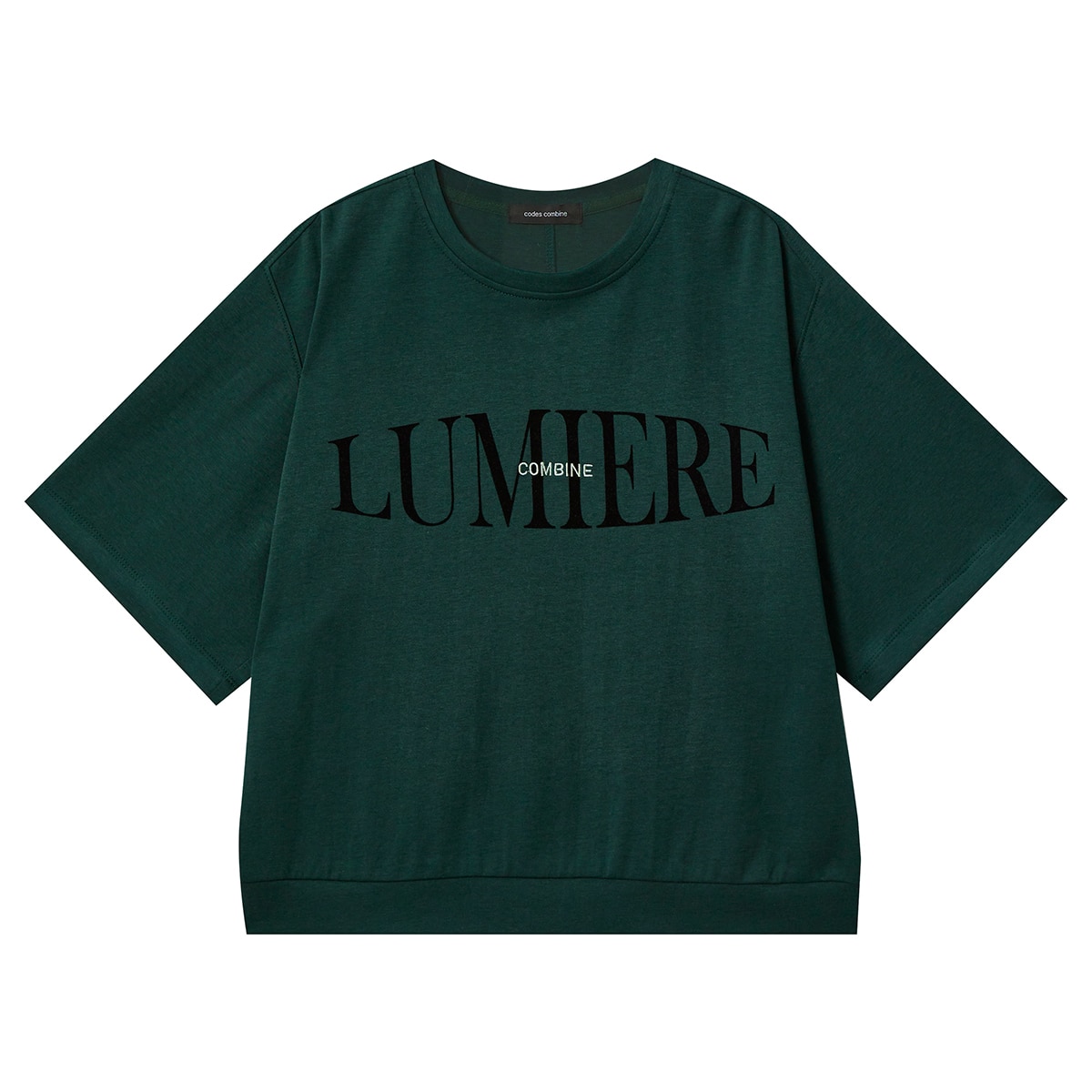 코데즈 컴바인 여성 루즈핏 티셔츠 - 다크 그린, L