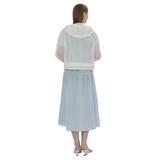 비지트 인 뉴욕 여성 시스루 메쉬 후드 점퍼