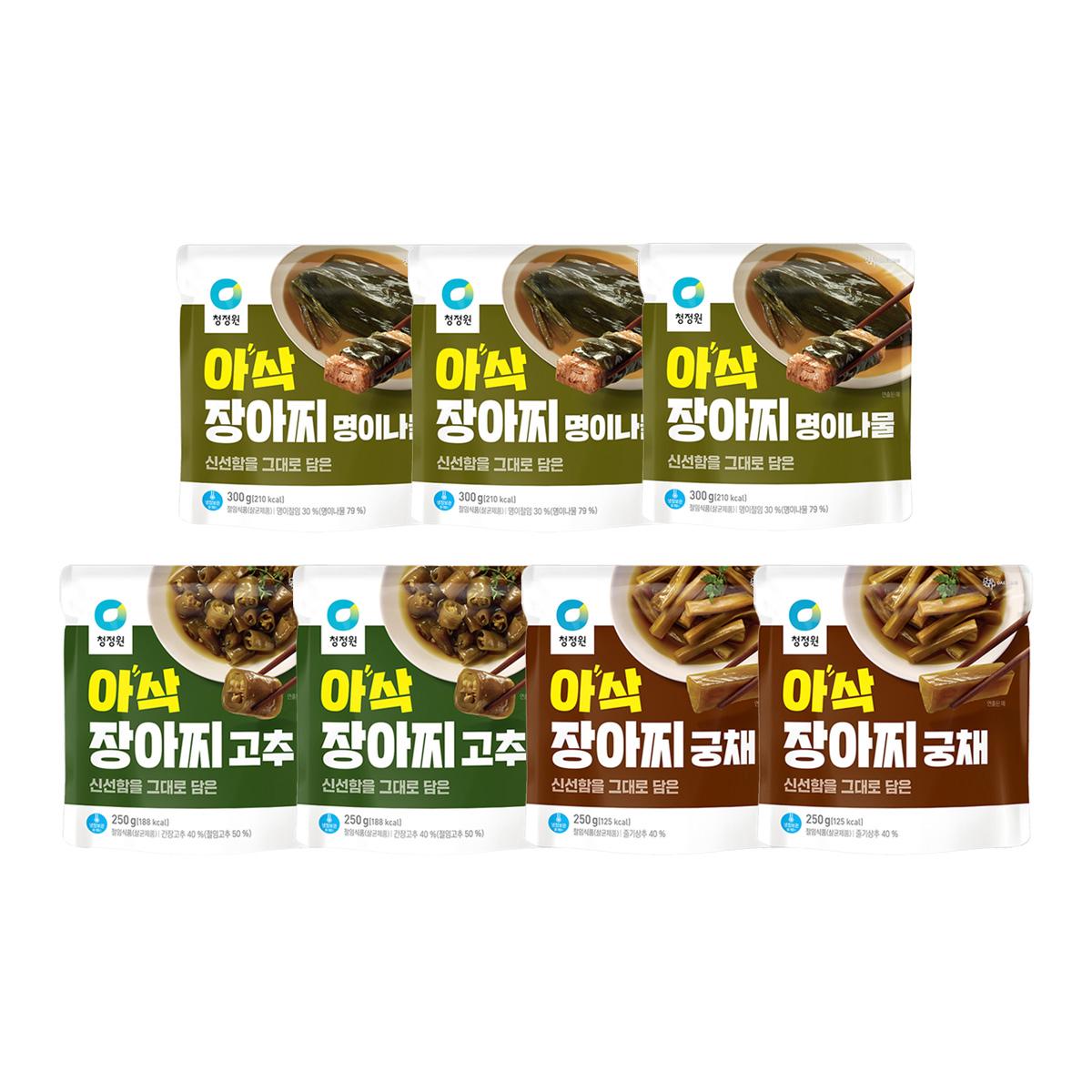 청정원 아삭 장아찌 1.6kg (3종 혼합팩)