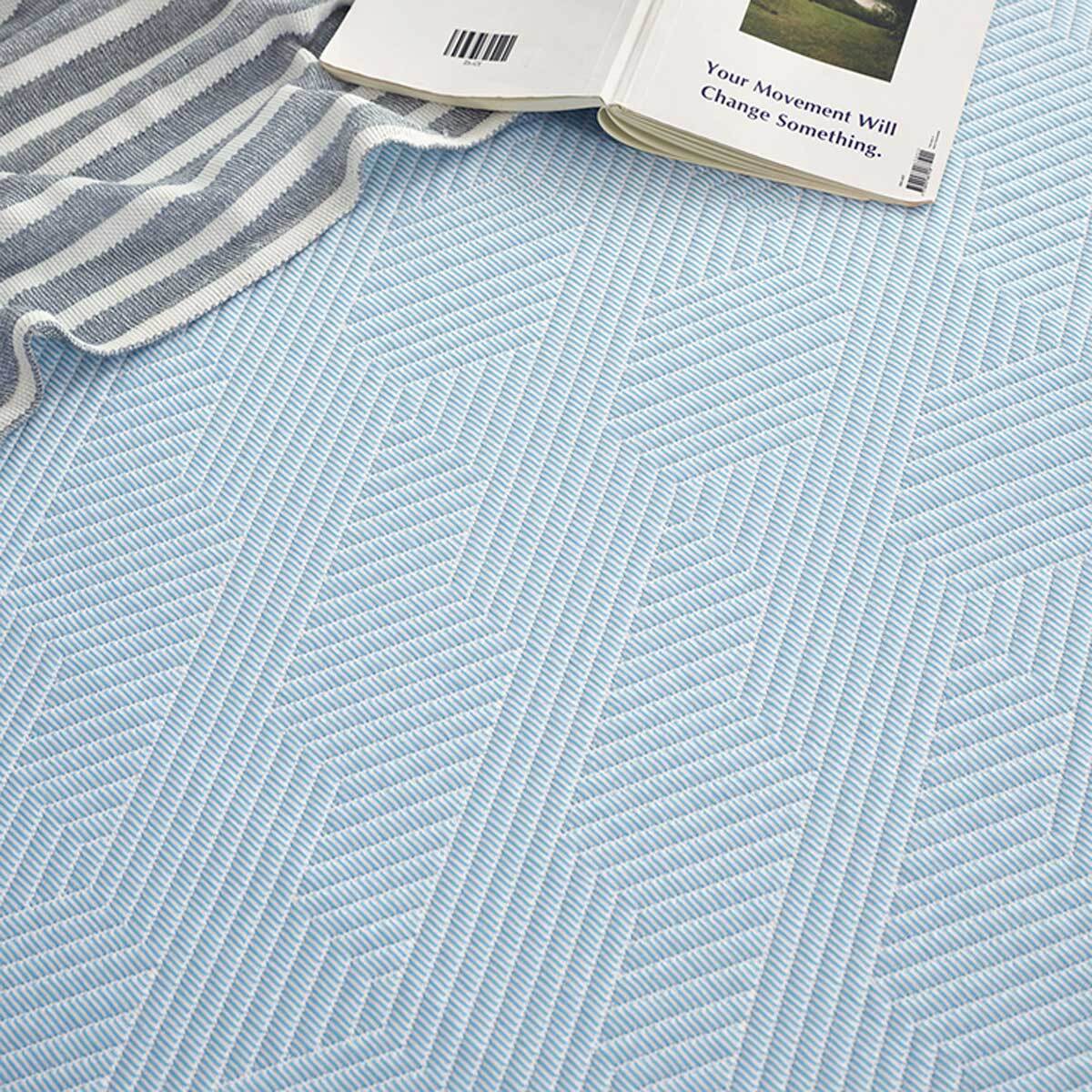 에이프릴엣홈 3중직 아이스 메쉬 패드 - 싱글, 블루