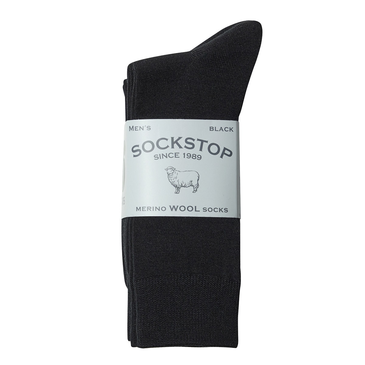 싹스탑 남성 울 양말 6족 - 블랙