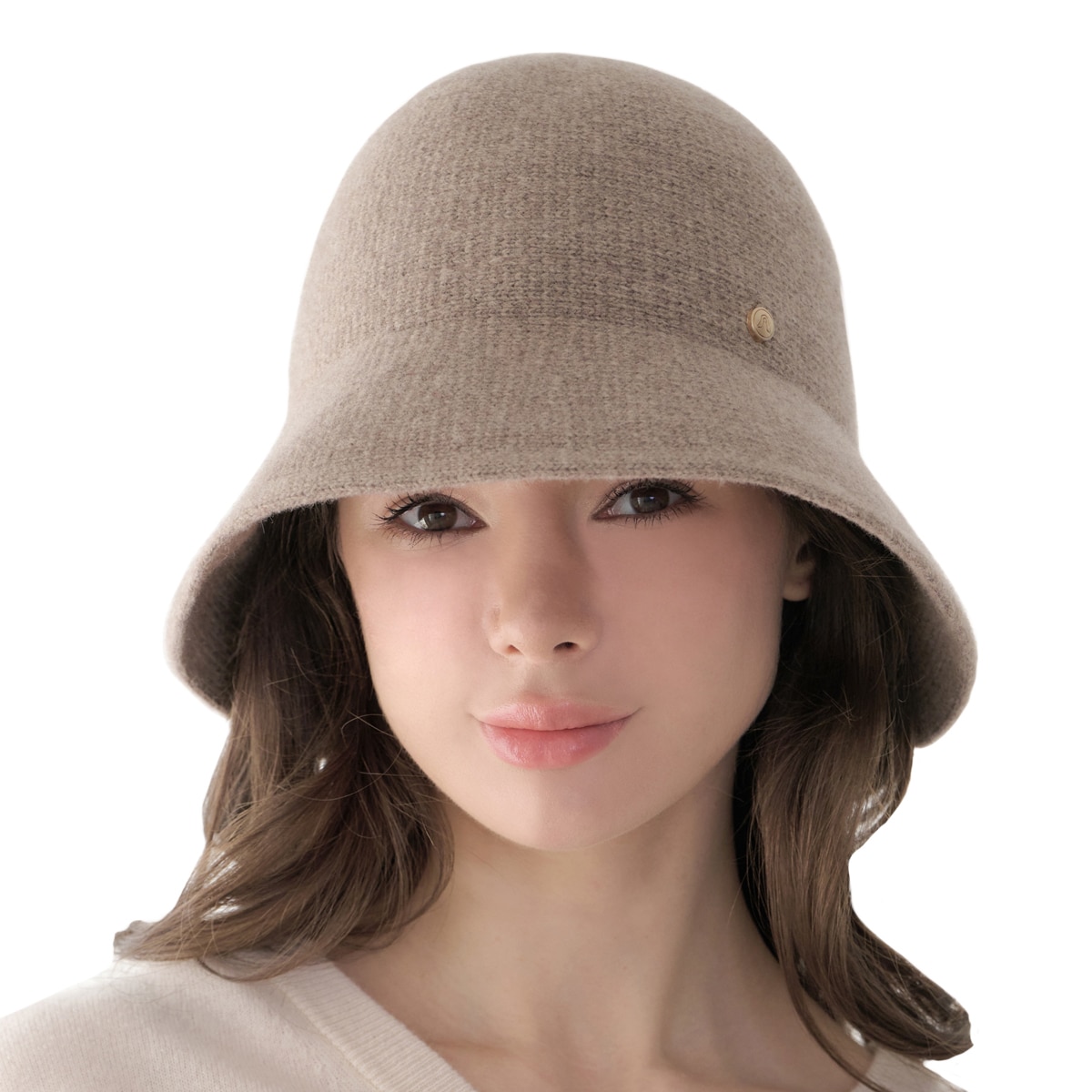 안드레아 바나 여성 울모자 - 브라운