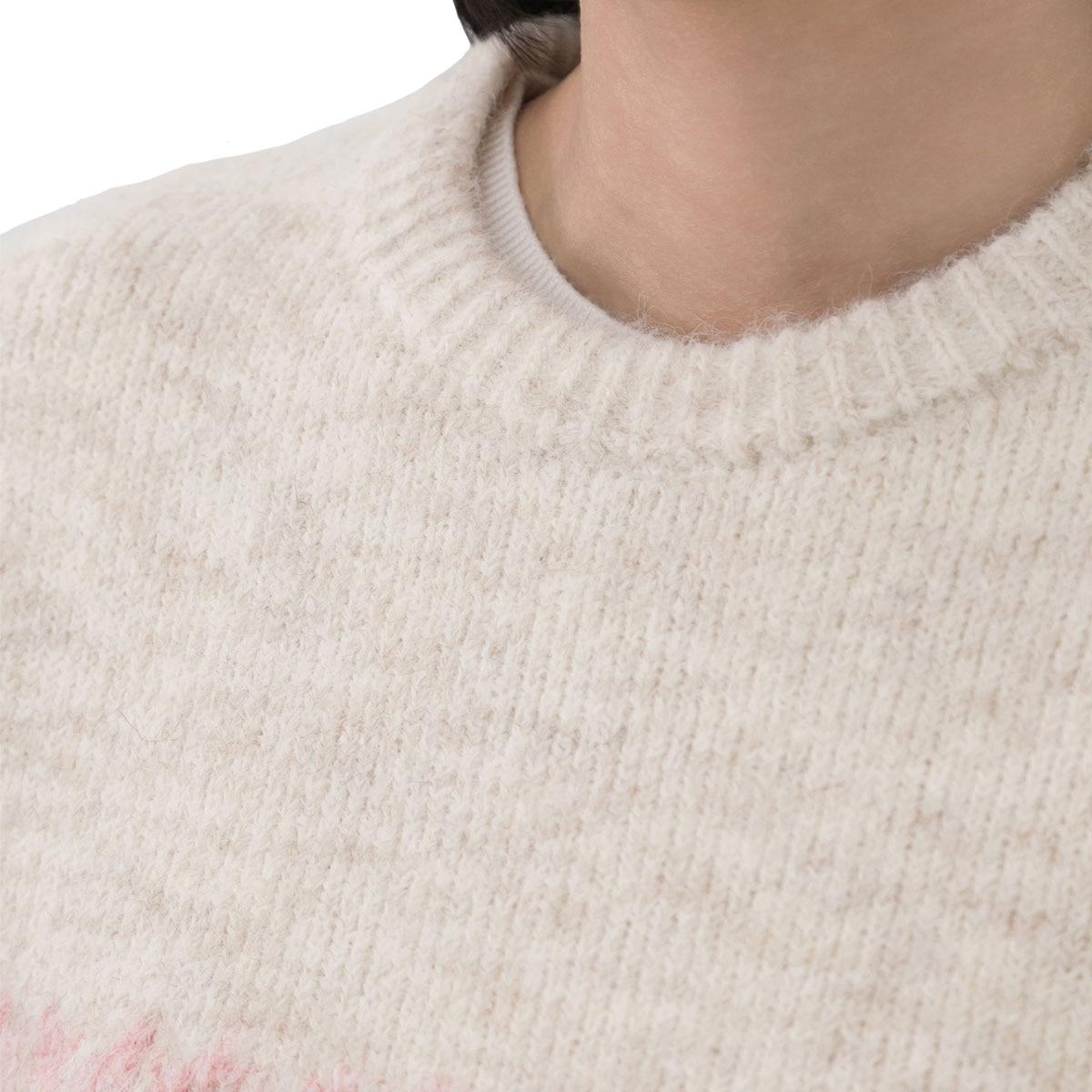 르샵 여성 오버핏 스웨터 - 레드