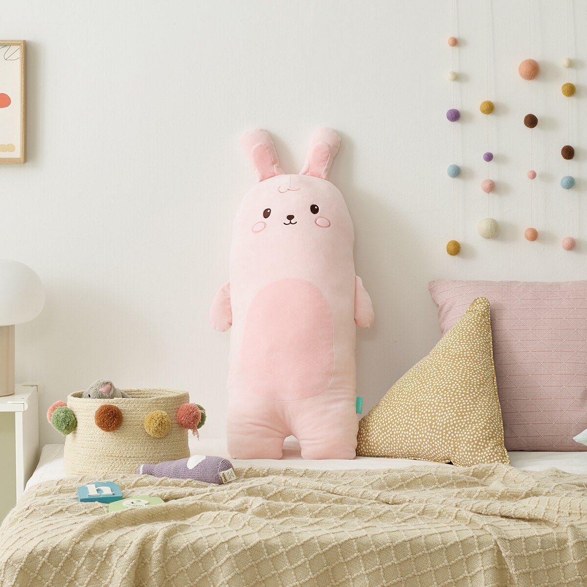 알러텍트 극세사 동물 바디 쿠션 - 토끼 알러텍트 극세사 동물 바디 쿠션 - 토끼