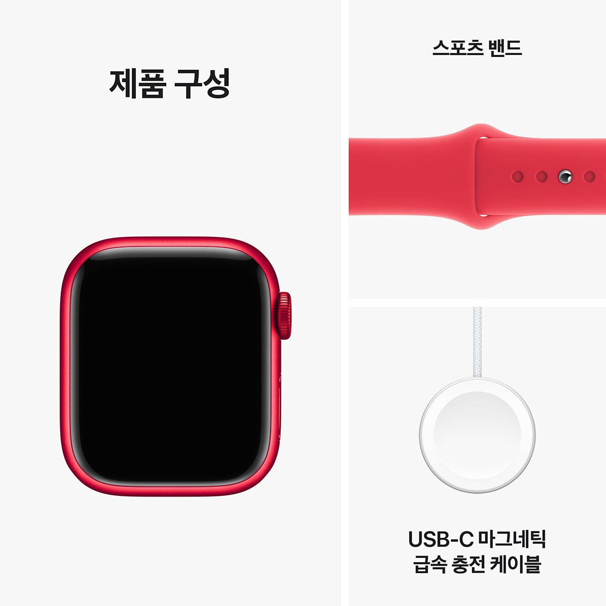 Apple Watch S9 41mm GPS+Cell (Product)Red/Red스포츠밴드M/L