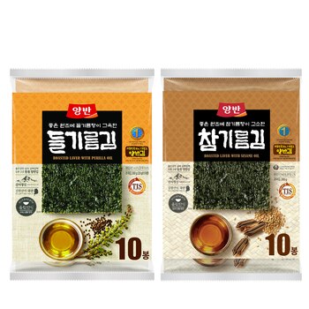 양반 들기름 + 참기름 전장김 20g x 20 양반 들기름 + 참기름 전장김 20g x 20