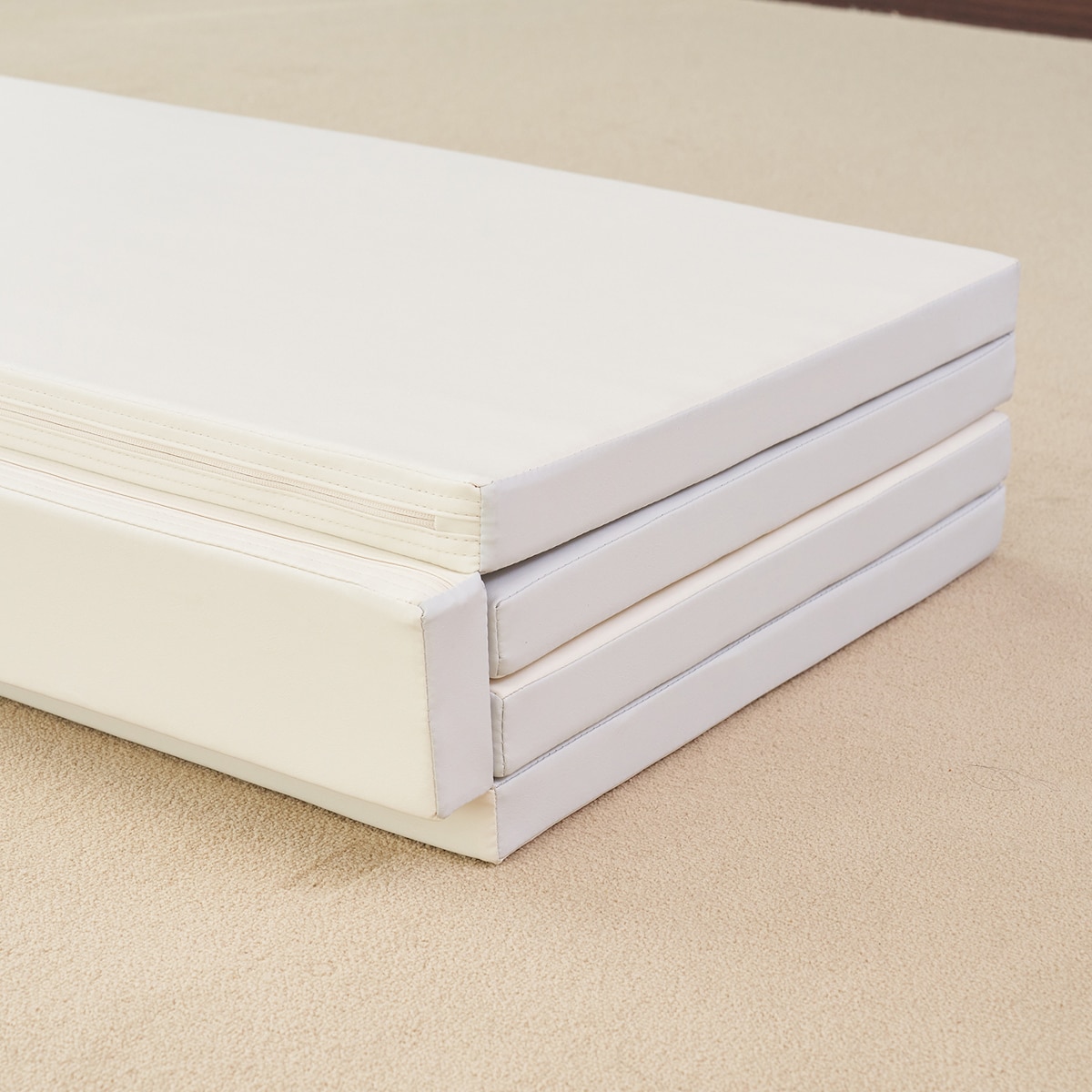 릴팡 제로 갭 폴딩 매트 140 x 250 x 4cm - 크림화이트