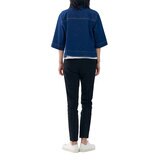 마리끌레르 여성 데님 재킷 - 미디엄 블루