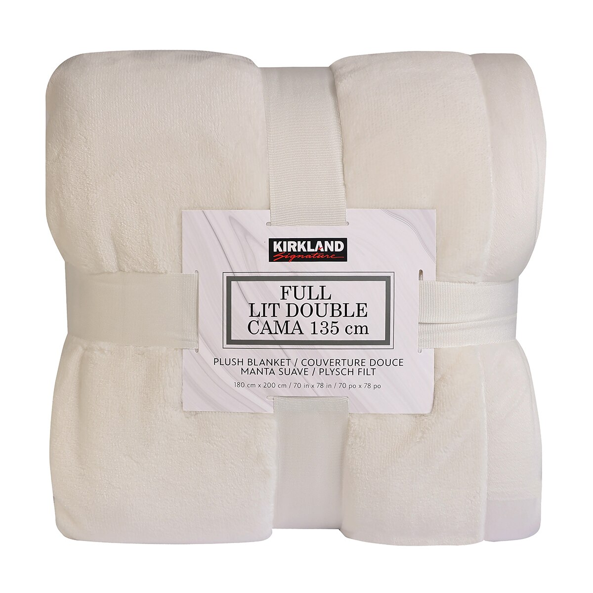 커클랜드 시그니춰 플러쉬 담요 180x200cm - 화이트