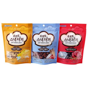 포켄스 애견 소프트 스낵져키 400g x 3팩 포켄스 애견 소프트 스낵져키 400g x 3팩