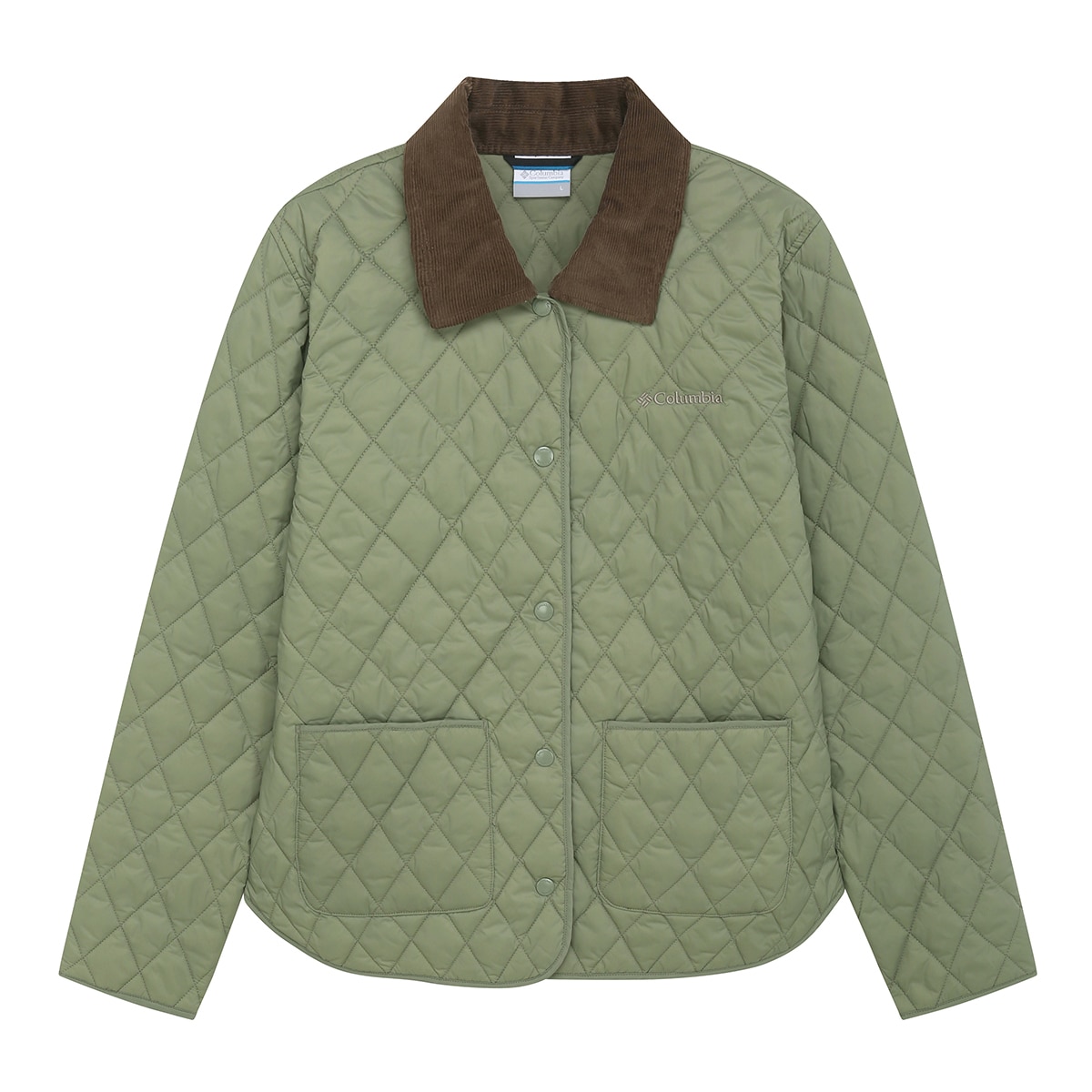 컬럼비아 여성 퀼팅 재킷 - 라이트 카키, XL