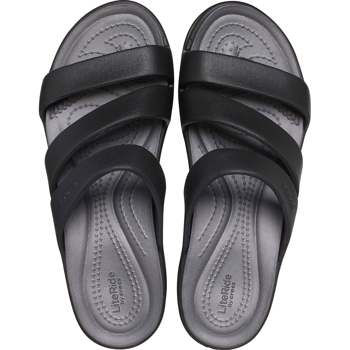 크록스 보카 스트래피 웨지 - 블랙