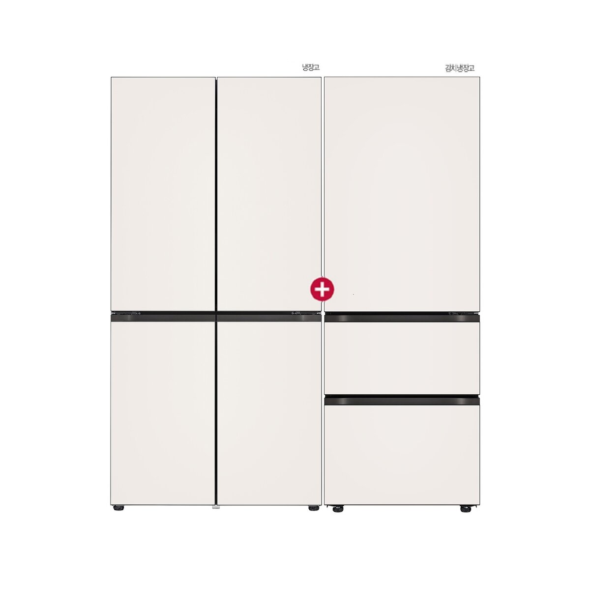 엘지오브제 FIT&MAX 냉장고&김치냉장고세트,키트포함